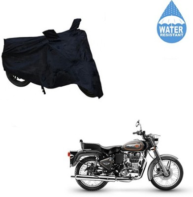 MMSSTAR Waterproof Two Wheeler Cover for Royal Enfield(Bullet 500, Black)