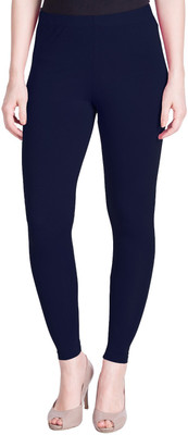 Lyra Ankle Length  Western Wear Legging(Dark Blue, Solid)