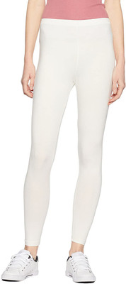 Lyra Ankle Length  Ethnic Wear Legging(White, Solid)