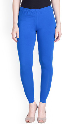 Lyra Ankle Length  Ethnic Wear Legging(Blue, Solid)