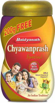 Baidyanath Chyawanprash Special | Ayurvedic Immunity Booster | for Adults and Elders, Builds Energy, Strength and Stamina | 200 Gram Extra with