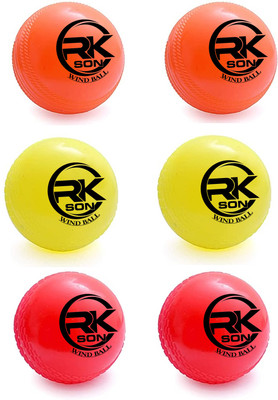rk son Wind Cricket Balls (Pack of 6) Cricket Synthetic Ball(Standard, Pack of 6)