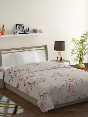 SWAYAM Abstract Single Comforter for  Mild Winter(Cotton, Beige,Red)