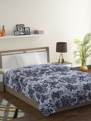 SWAYAM Striped Single Comforter for  Mild Winter(Cotton, Blue)