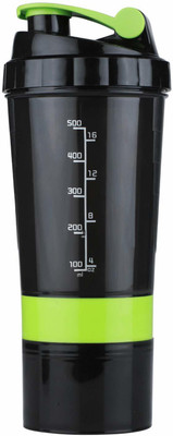 utkrist 500 ml Plastic Shaker(Pack of 1, Green)