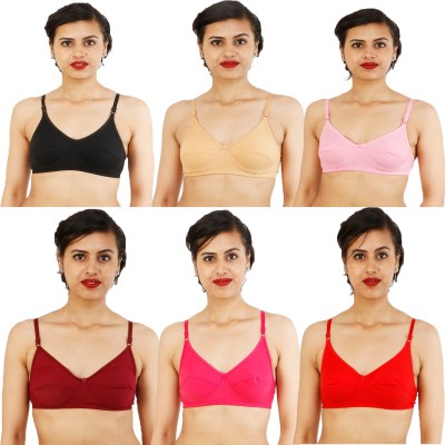 oxbeery Women Full Coverage Non Padded Bra(Multicolor)