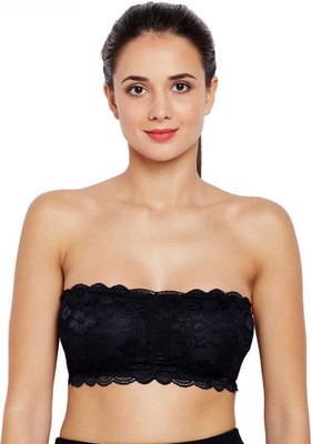 Zyna creation Women Bandeau/Tube Lightly Padded Bra(Black)