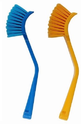 Timeline Wash basin and Sink cleaning Multipurpose Brush Set of 2 Nylon Wet and Dry Brush(Multicolor, 2 Units)