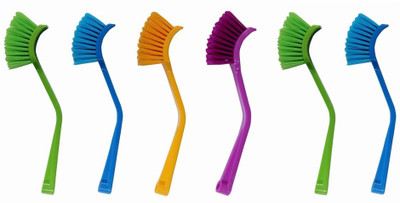 Timeline Wash basin and Sink cleaning Multipurpose Brush Set of 6 Nylon Wet and Dry Brush(Multicolor, 6 Units)