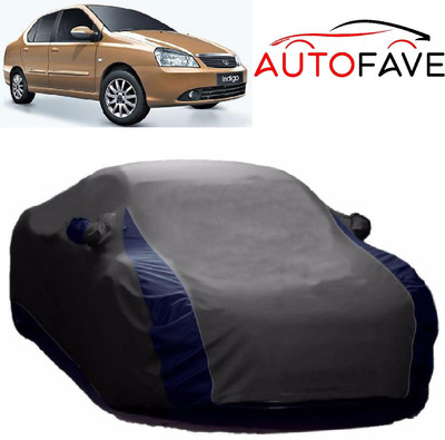 AutoFave Car Cover For Tata Indigo CS (With Mirror Pockets)(Grey, Blue)