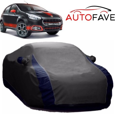 AutoFave Car Cover For Fiat Abarth Punto (With Mirror Pockets)(Grey, Blue)