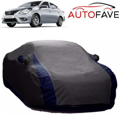 AutoFave Car Cover For Nissan Sunny (With Mirror Pockets)(Grey)
