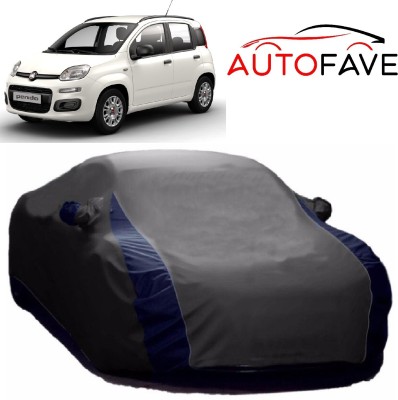 AutoFave Car Cover For Fiat Panda (With Mirror Pockets)(Grey, Blue)