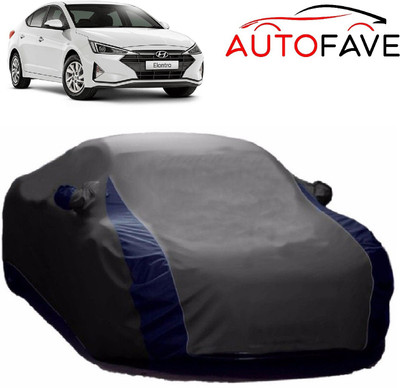 AutoFave Car Cover For Hyundai Elantra (With Mirror Pockets)(Grey)
