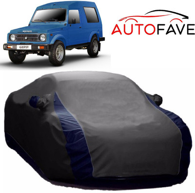 AutoFave Car Cover For Maruti Suzuki Gypsy MG-410 (With Mirror Pockets)(Grey)