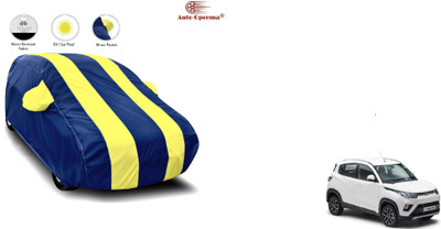 Auto Oprema Car Cover For Mahindra E-KUV100 (With Mirror Pockets)(Blue, Yellow)