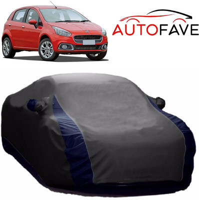 AutoFave Car Cover For Fiat Punto Evo (With Mirror Pockets)(Grey)