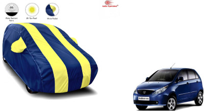 Auto Oprema Car Cover For Tata Indica Vista (With Mirror Pockets)(Blue, Yellow)