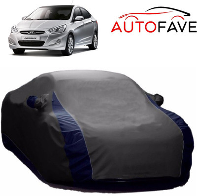 AutoFave Car Cover For Hyundai Accent (With Mirror Pockets)(Grey)