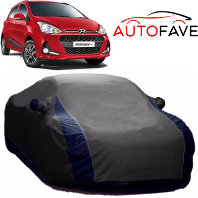 AutoFave Car Cover For Hyundai Grand i10 (With Mirror Pockets)(Grey)