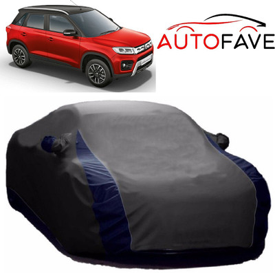 AutoFave Car Cover For Maruti Suzuki Vitara Brezza (With Mirror Pockets)(Grey)