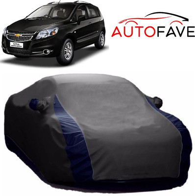 AutoFave Car Cover For Chevrolet Sail U-VA (With Mirror Pockets)(Grey, Blue)