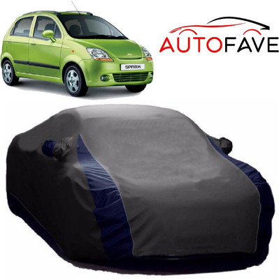 AutoFave Car Cover For Chevrolet Spark (With Mirror Pockets)(Grey)
