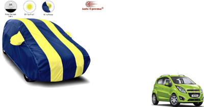 Auto Olprema Car Cover For Chevrolet Beat (With Mirror Pockets)(Blue, Yellow)