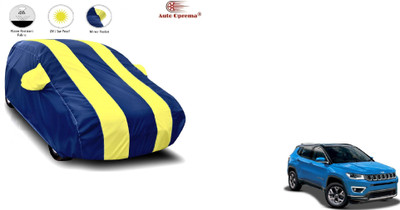 Auto Olprema Car Cover For Jeep Compass (With Mirror Pockets)(Blue, Yellow)