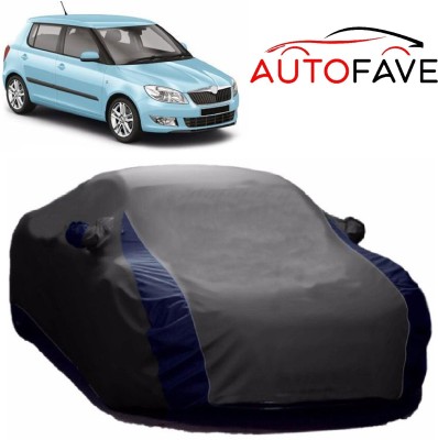 AutoFave Car Cover For Skoda Fabia (With Mirror Pockets)(Grey)