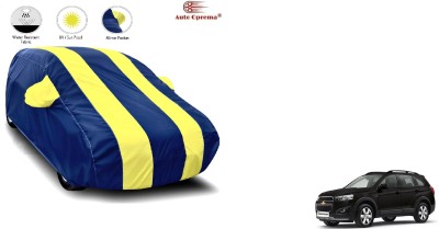 Auto Olprema Car Cover For Chevrolet Captiva (With Mirror Pockets)(Blue, Yellow)