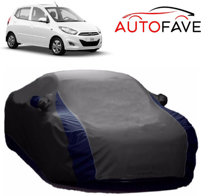 AutoFave Car Cover For Hyundai i10 (With Mirror Pockets)(Grey)