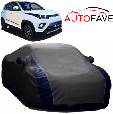 AutoFave Car Cover For Mahindra eKUV100 (With Mirror Pockets)(Grey, Blue)