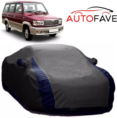 AutoFave Car Cover For Toyota Qualis (With Mirror Pockets)(Grey)