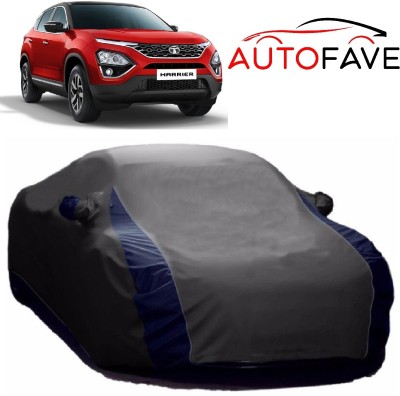 AutoFave Car Cover For Tata Harrier (With Mirror Pockets)(Grey, Blue)