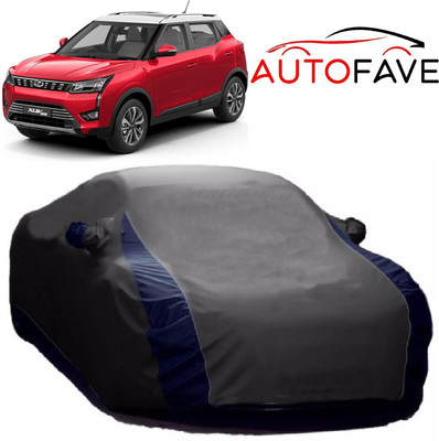 AutoFave Car Cover For Mahindra XUV 300 (With Mirror Pockets)(Grey, Blue)