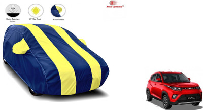 Auto Olprema Car Cover For Mahindra KUV100 NXT (With Mirror Pockets)(Blue, Yellow)