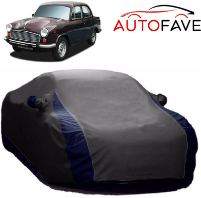 AutoFave Car Cover For HM Ambassador (With Mirror Pockets)(Grey)