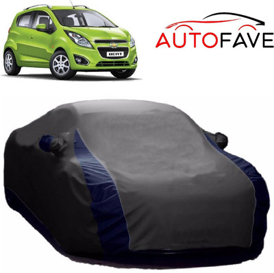 AutoFave Car Cover For Chevrolet Beat (With Mirror Pockets)(Grey)