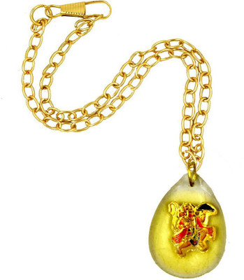 AFH Crystal Aquarium Lord Hanuman Golden plated Car Mirror Charm Decorative Hanging Ornament Car Hanging Ornament(Pack of 1)