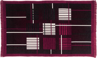 Zesture Maroon, Black Blended Carpet(4 ft,  X 7 ft, Rectangle)