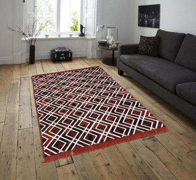 Zesture Multicolor Chenille Carpet(4 ft,  X 214 cm, Rectangle)