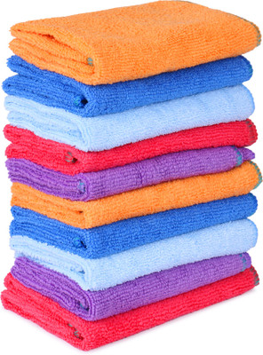 Sheen Multicolor,30X35CM,250GSM,,PK10 Wet and Dry Microfiber Cleaning Cloth(10 Units)