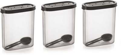 rushabh collections Plastic Utility Container  - 100 ml(Pack of 3, Brown, Black, Clear)
