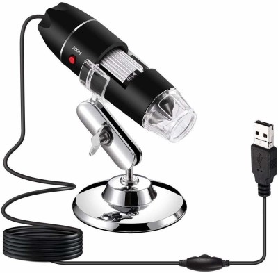 VRISH Digital 50X to 1600 Magnification, USB Microscope with 8 LED HD 1080P 2MP Camera Microscope Slide Box