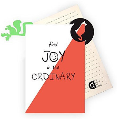 COI Neon find Joy in The Ordinary undated Memo Diary/Organizer with Velvet Touch and Book Marks. (RED) A5 Diary Ruled 196 Pages(Red)