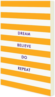 COI Neon Dream Believe do Repeat undated memo Diary/Organizer with Velvet Touch and Book Marks. A5 Notebook RULED 196 Pages(Orange)