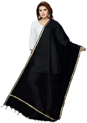 Khadija's Art Silk Solid Women Dupatta