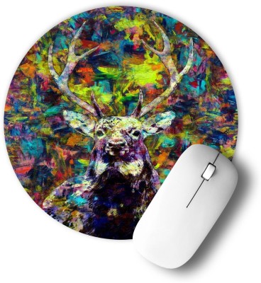 infinity interiors Printed Designer Anti Skid Round Gaming Foldable with Nonslip Base for Laptop & Desktop/Computer etc_017 Mousepad(Multicolor)