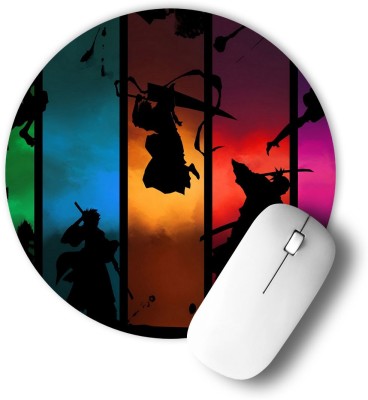infinity interiors Printed Designer Anti Skid Round Gaming Foldable with Nonslip Base for Laptop & Desktop/Computer etc_036 Mousepad(Multicolor)